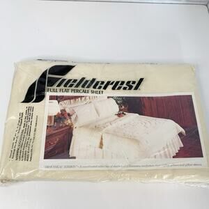 Fieldcrest Trousseau Collection Full Sz. Luxury Percale Flat Sheet 81x96 in. NOS
